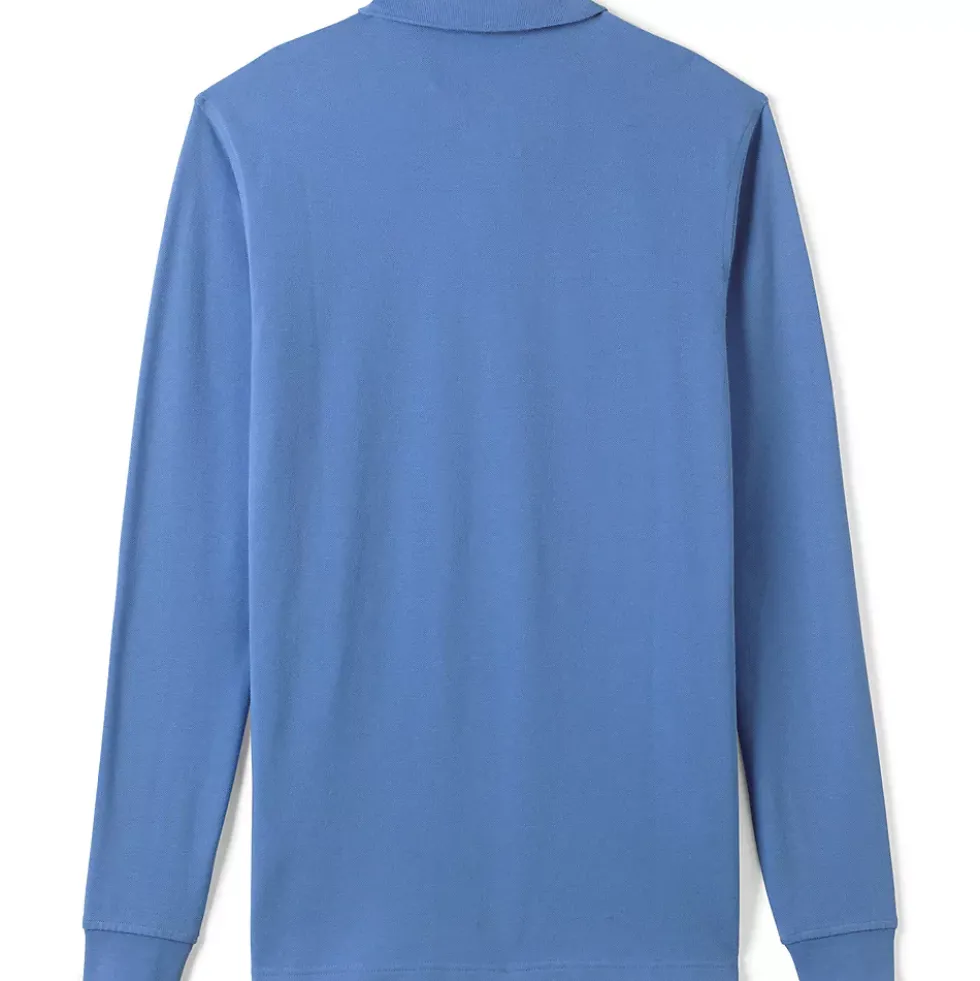 Men's Long Sleeve Classic Mesh Polo Shirt