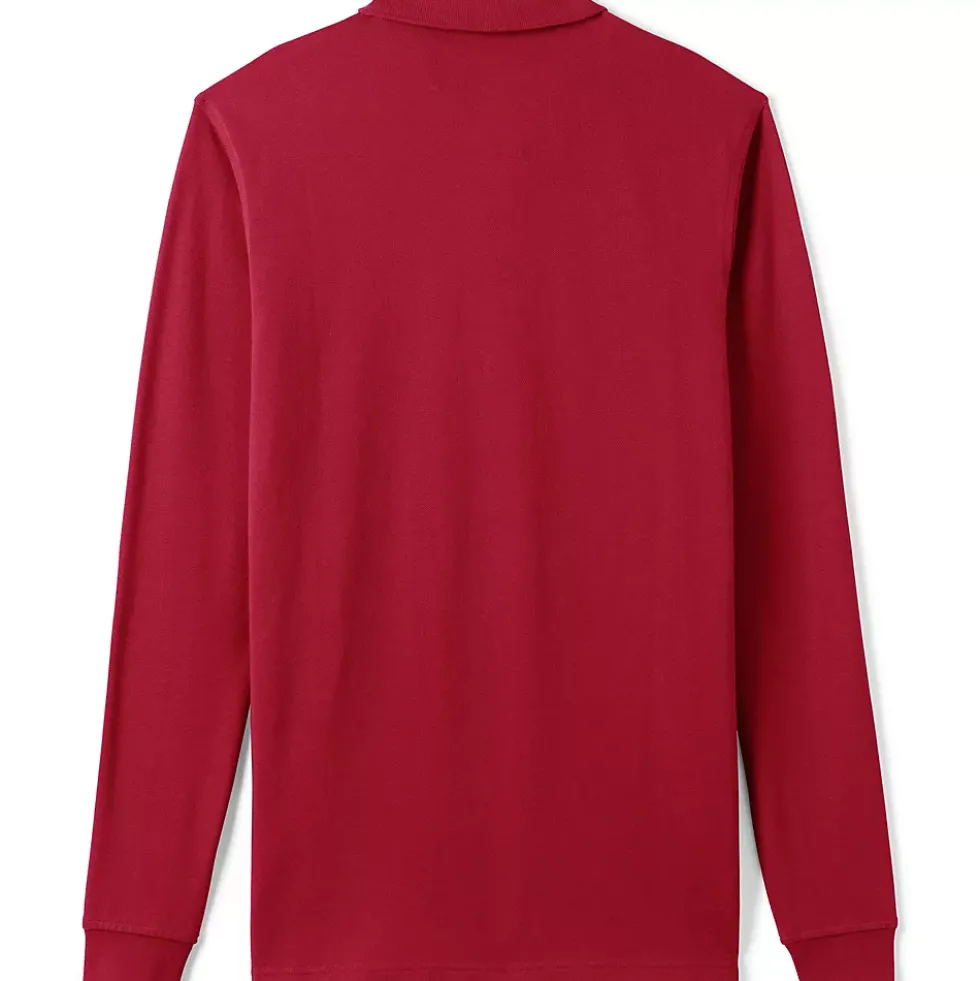 Men's Long Sleeve Classic Mesh Polo Shirt
