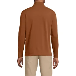 Men's Long Sleeve Cooling Performance Pique Quarter Zip