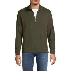 Men's Long Sleeve Cooling Performance Pique Quarter Zip