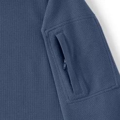 Men's Long Sleeve Cooling Performance Pique Quarter Zip