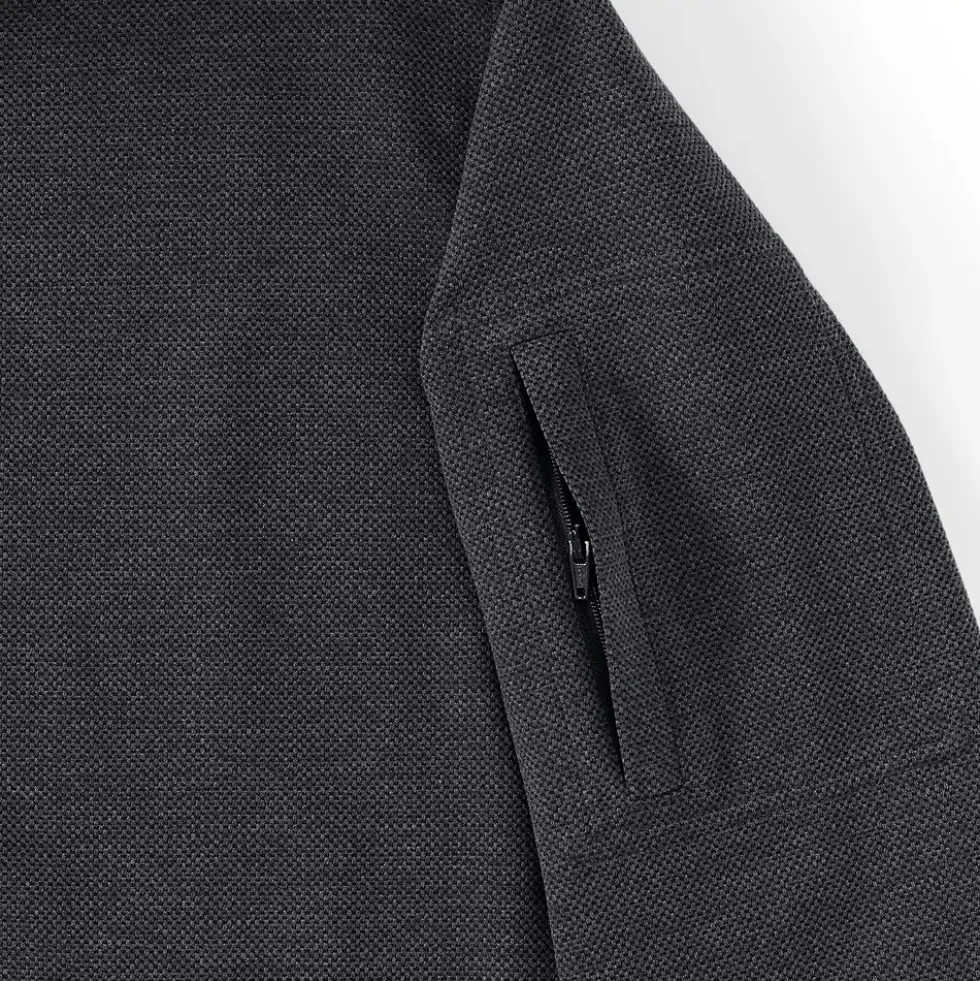 Men's Long Sleeve Cooling Performance Pique Quarter Zip