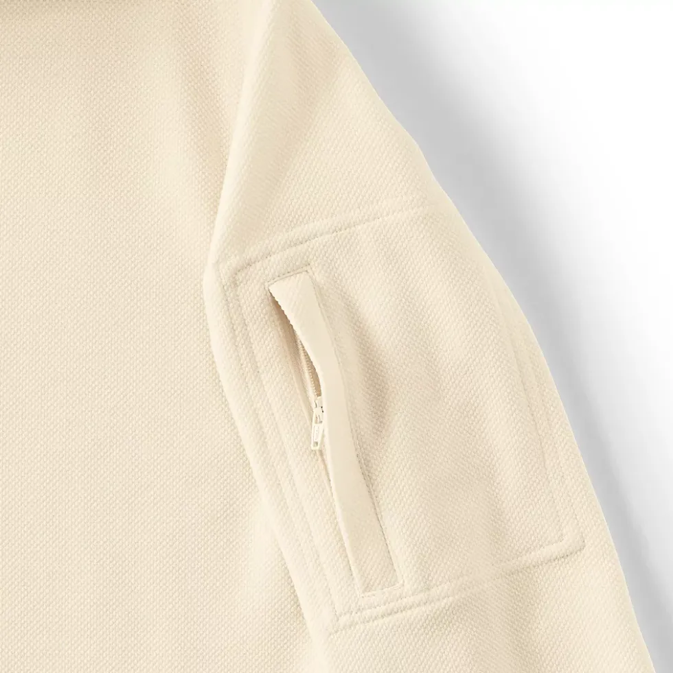 Men's Long Sleeve Cooling Performance Pique Quarter Zip