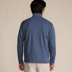 Men's Long Sleeve Cooling Performance Pique Quarter Zip