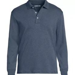 Men's Long Sleeve Cotton Supima Polo Shirt