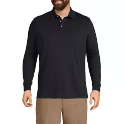 Men's Long Sleeve Cotton Supima Polo Shirt