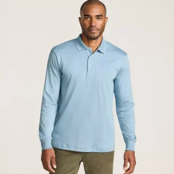 Men's Long Sleeve Cotton Supima Polo Shirt