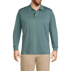 Men's Long Sleeve Cotton Supima Polo Shirt