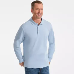 Men's Long Sleeve Cotton Supima Polo Shirt