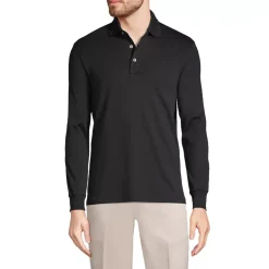 Men's Long Sleeve Cotton Supima Polo Shirt