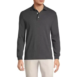 Men's Long Sleeve Cotton Supima Polo Shirt