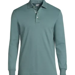 Men's Long Sleeve Cotton Supima Polo Shirt