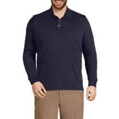 Men's Long Sleeve Cotton Supima Polo Shirt