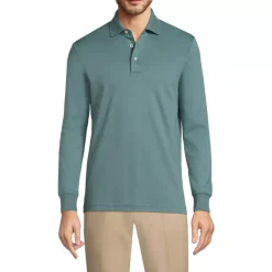 Men's Long Sleeve Cotton Supima Polo Shirt