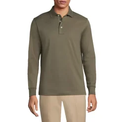 Men's Long Sleeve Cotton Supima Polo Shirt