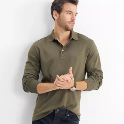 Men's Long Sleeve Cotton Supima Polo Shirt