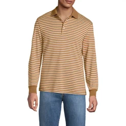 Men's Long Sleeve Cotton Supima Polo Shirt
