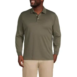 Men's Long Sleeve Cotton Supima Polo Shirt