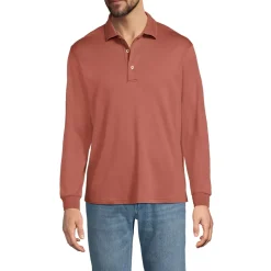Men's Long Sleeve Cotton Supima Polo Shirt