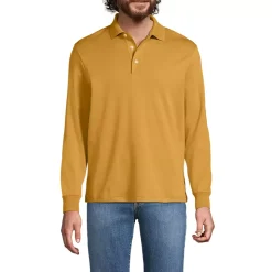 Men's Long Sleeve Cotton Supima Polo Shirt