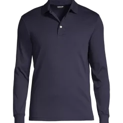 Men's Long Sleeve Cotton Supima Polo Shirt