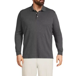 Men's Long Sleeve Cotton Supima Polo Shirt