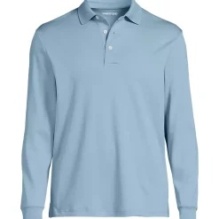 Men's Long Sleeve Cotton Supima Polo Shirt