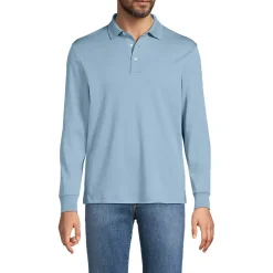 Men's Long Sleeve Cotton Supima Polo Shirt