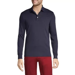 Men's Long Sleeve Cotton Supima Polo Shirt