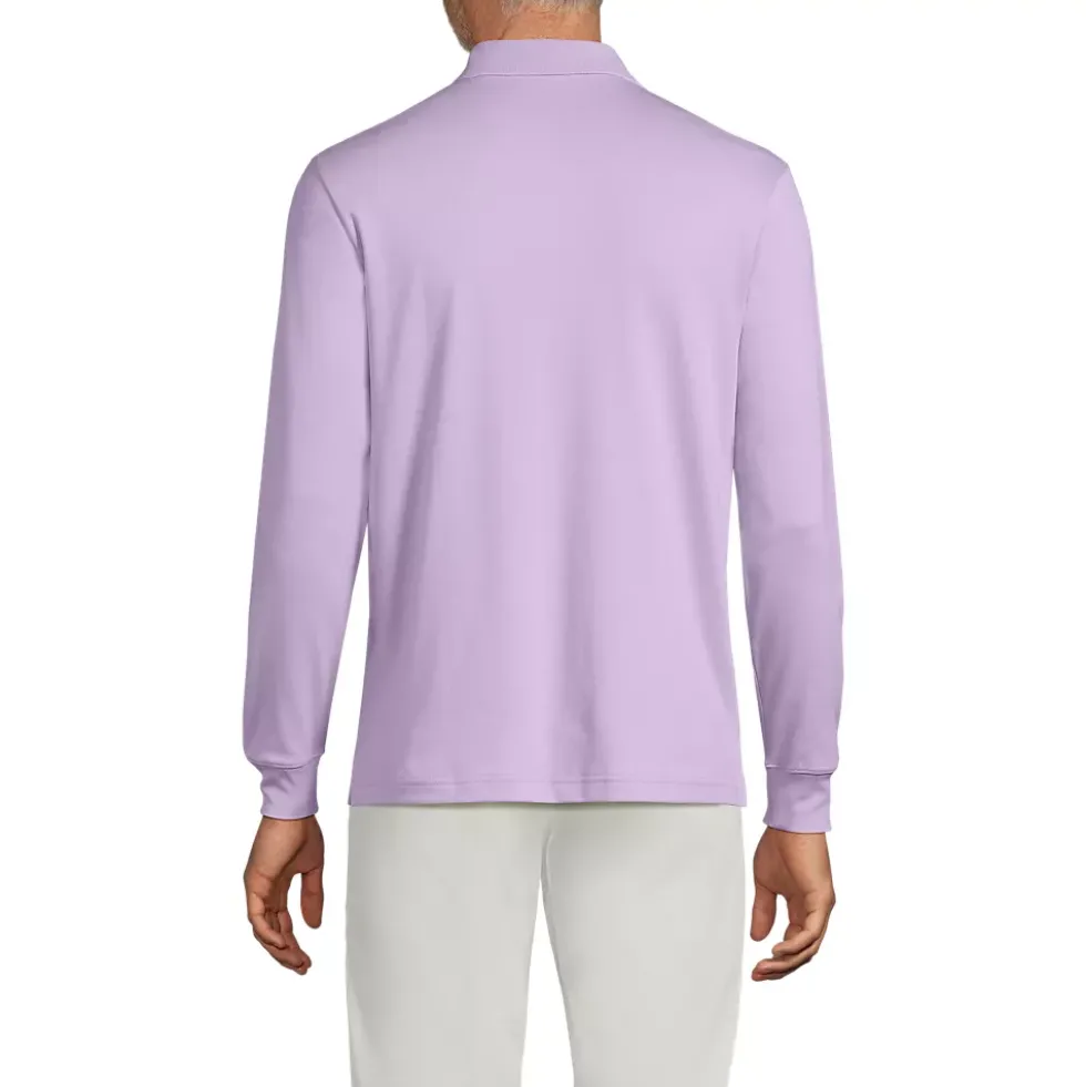 Men's Long Sleeve Cotton Supima Polo Shirt with Pocket