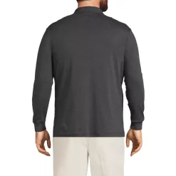 Men's Long Sleeve Cotton Supima Polo Shirt with Pocket
