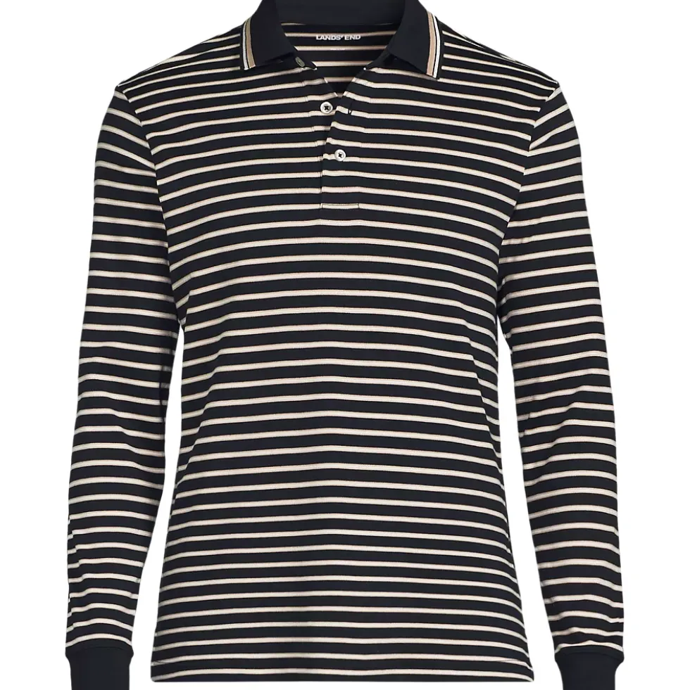 Men's Long Sleeve Cotton Supima Polo Shirt