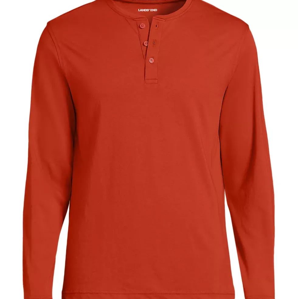 Men's Long Sleeve Cotton Supima Henley