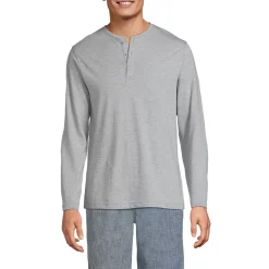 Men's Long Sleeve Cotton Supima Henley