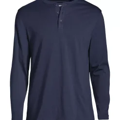Men's Long Sleeve Cotton Supima Henley