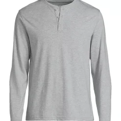 Men's Long Sleeve Cotton Supima Henley