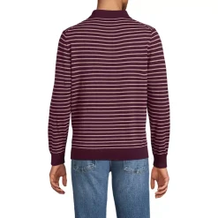 Men's Long Sleeve Cotton Sweater Polo