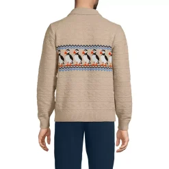 Men's Long Sleeve Cozy Cotton Blend Polo