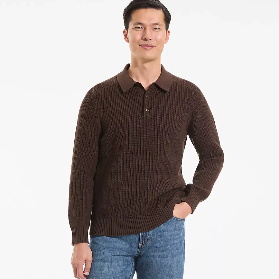 Men's Long Sleeve Drifter Polo Sweater