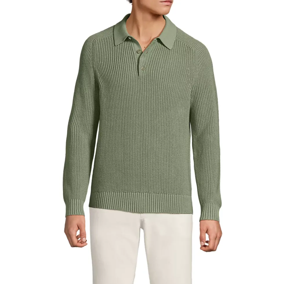 Men's Long Sleeve Drifter Polo Sweater
