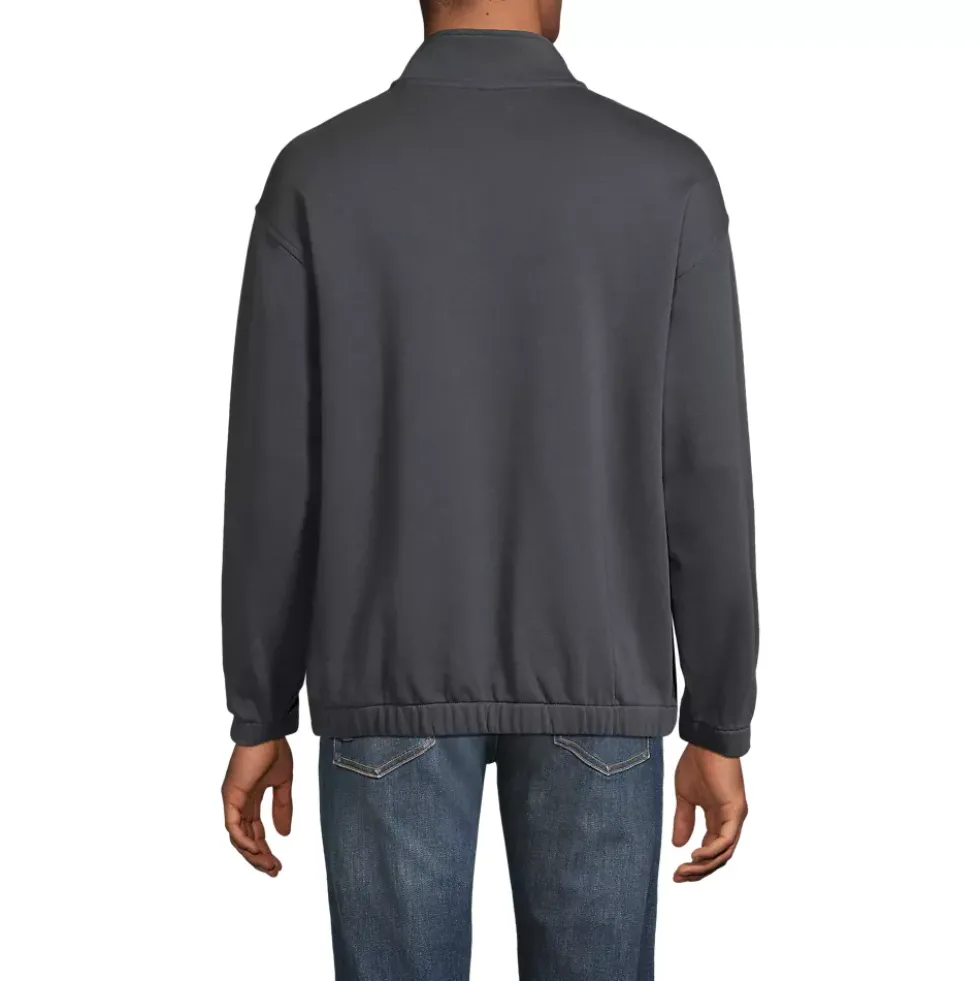 Men's Long Sleeve French Terry Vintage Wash Quarter Zip