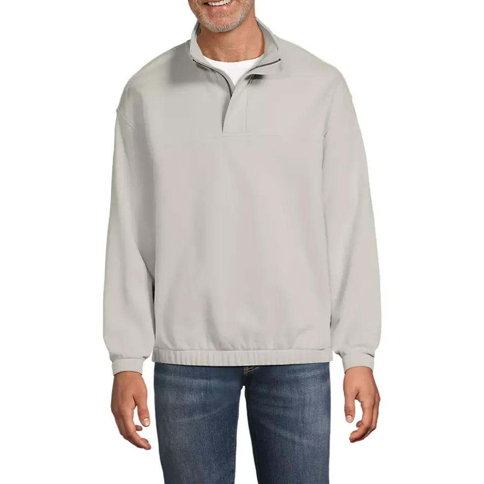 Men's Long Sleeve French Terry Vintage Wash Quarter Zip