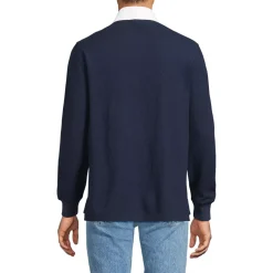 Men's Long Sleeve Honeycomb Pique Rugby