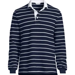 Men's Long Sleeve Honeycomb Pique Rugby