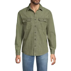 Men's Long Sleeve Indigo Work Shirt