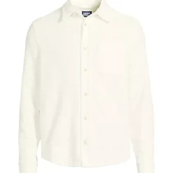 Men's Long Sleeve Knit Boucle Button Through Shirt