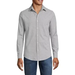 Men's Long Sleeve Knit Oxford Shirt