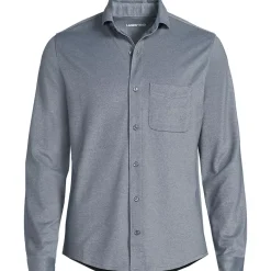 Men's Long Sleeve Knit Travel Kit Oxford Shirt