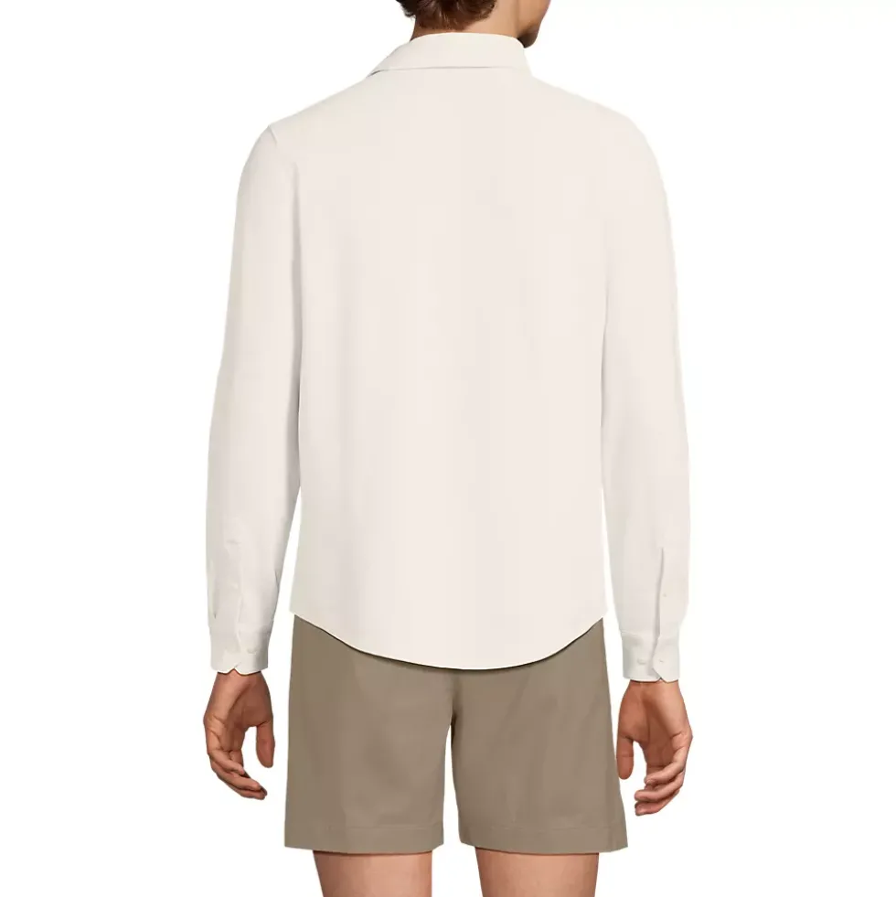 Men's Long Sleeve Knit Travel Kit Oxford Shirt