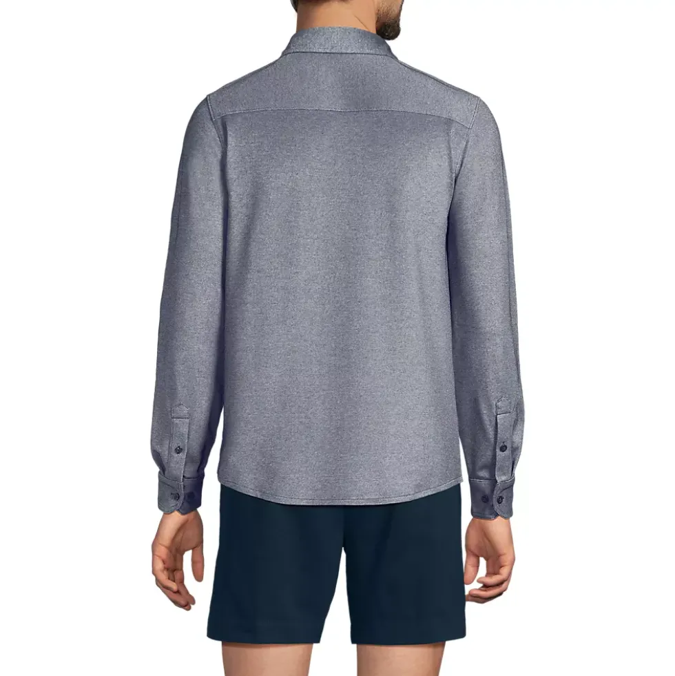 Men's Long Sleeve Knit Travel Kit Oxford Shirt